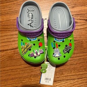 Crocs Kids Lightyear Green and Purple Shoes